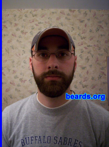 Tim Plummer
Bearded since: 2007.  I am an experimental beard grower.

Comments:
It was a Buffalo Sabres playoff beard.

How do I feel about my beard? I felt a little itchy, not going to lie.  But it did give me a great feeling of distinction and pride, 'cause many men that I knew could not do what I could.  So I did it for them.
Keywords: full_beard