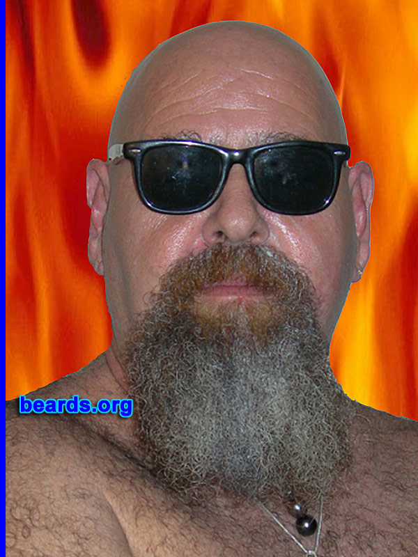 Ted B.
Bearded since: 1972. I am a dedicated, permanent beard grower.

Comments:
Why did I grow my beard?  'Cause I'm ugly!

How do I feel about my beard?  It's my best friend.
Keywords: goatee_mustache