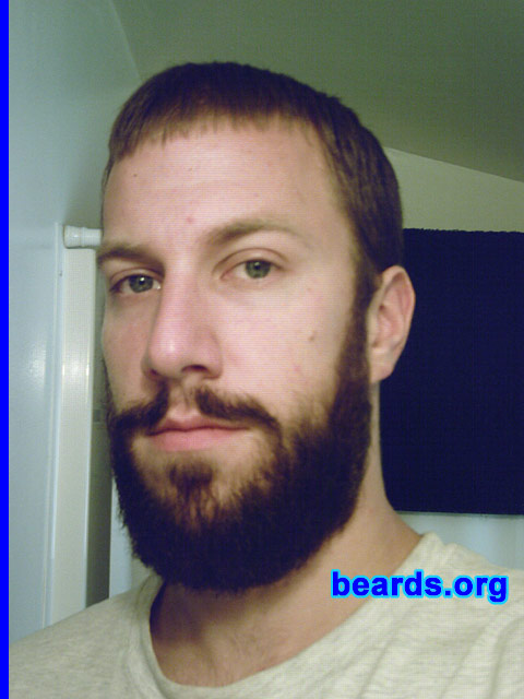 William
Bearded since: 1998 (a few shaves and trims have happened since, though).  I am a dedicated, permanent beard grower.

Comments:
I grew my beard for a variety of reasons.  It's natural.  We are born that way.  It also distinguishes men from the ladies.  It is easier, more comfortable, and can be let go for a few days without people noticing.  I have to admit, it does have a mystical appeal...like a wizard or a prophet or something of the such...or even a sea captain or mountain man...any variety of such you could think of.  I also find that I seem to get along better with people since I have a beard.  Some people seem less intimidated by me and  are more laid back, while others seem to respect me more and are nicer. 

How do I feel about my beard?  Good.  I often wish I could grow a thicker and darker one. However, I am comfortable with it.  It's the way God made me.  Who am I to complain?
Keywords: full_beard