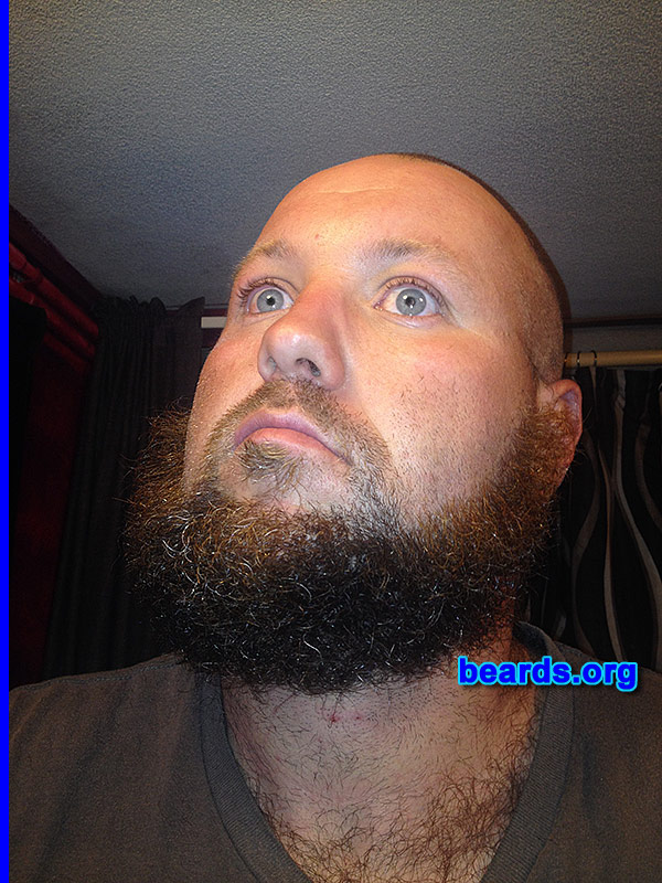 Wayne F.
Bearded since: 1999. I am a dedicated, permanent beard grower.

Comments:
Why did I grow my beard? I grew my beard because men have beards. It looks right on me. I feel dirty when I shave it off.

How do I feel about my beard? I think my beard makes me look burly and fits with my avid outdoor life. I don't intend to ever be clean shaven again.
