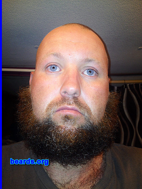 Wayne F.
Bearded since: 1999. I am a dedicated, permanent beard grower.

Comments:
Why did I grow my beard? I grew my beard because men have beards. It looks right on me. I feel dirty when I shave it off.

How do I feel about my beard? I think my beard makes me look burly and fits with my avid outdoor life. I don't intend to ever be clean shaven again.
