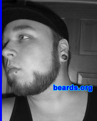 Adam B.
Bearded since: 2007.  I am a dedicated, permanent beard grower.

Comments:
I grew my beard because it symbolizes being a man and it shows character.

How do I feel about my beard?  I wish it would grow in thicker, but I love it more than anything.
Keywords: chin_curtain
