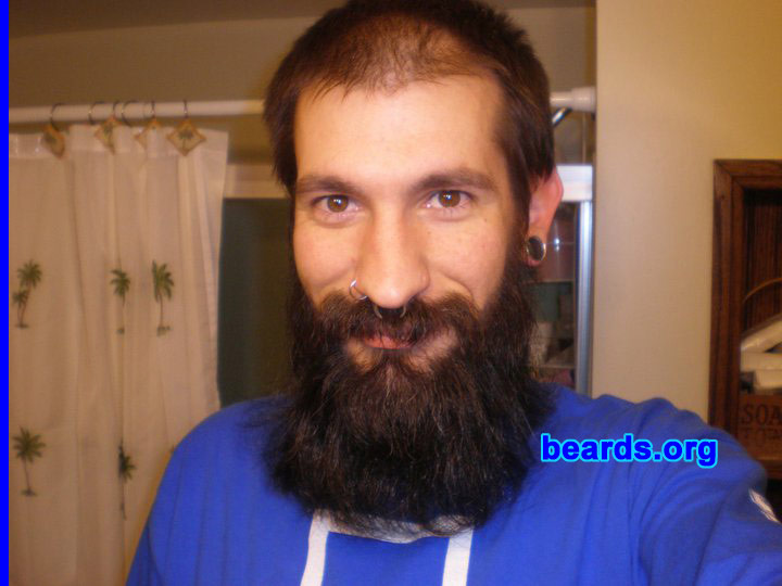 Adam W.
Bearded since: 2001.  I am a dedicated, permanent beard grower.

Comments:
I grew my beard because beards are the ultimate facial image of manhood. Shaving is just not natural!!

How do I feel about my beard? My nickname is Weird Beard or XbeardX and I love growing a beard. My father had a beard most of my life. Right now I am growing a "belly beard"!!
Keywords: full_beard