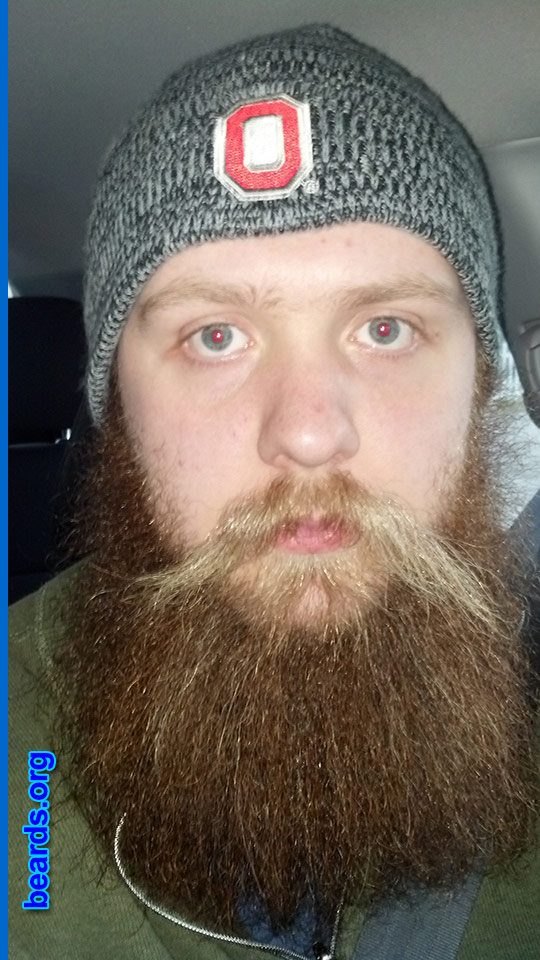 Cody D.
Bearded since: May 2013. I am a dedicated, permanent beard grower.

Comments:
Why did I grow my beard? I grew my beard to see how long I can get it.

How do I feel about my beard? I enjoy my beard. I wouldn't be me without it.
Keywords: full_beard