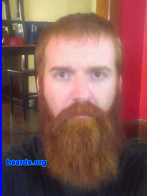 Dave W.
Bearded since: 2008. I am a dedicated, permanent beard grower.

Comments:
I grew my beard 'cause it rocks.

How do I feel about my beard? I feel it can be much better and was. Had to shave it down for job. It could be way sweeter. It's only been ten months, but I think it rocks.
Keywords: full_beard