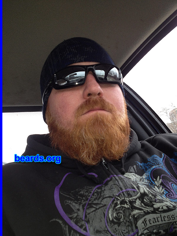Eric
Bearded since: 2013. I am a dedicated, permanent beard grower.

Comments:
Why did I grow my beard? I hate shaving. This is my first full beard and I'm loving it.

How do I feel about my beard? Love it.
Keywords: full_beard