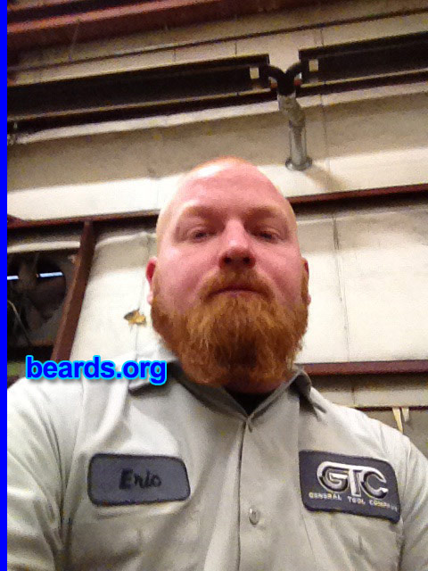 Eric
Bearded since: 2013. I am a dedicated, permanent beard grower.

Comments:
Why did I grow my beard? I hate shaving. This is my first full beard and I'm loving it.

How do I feel about my beard? Love it.
Keywords: full_beard