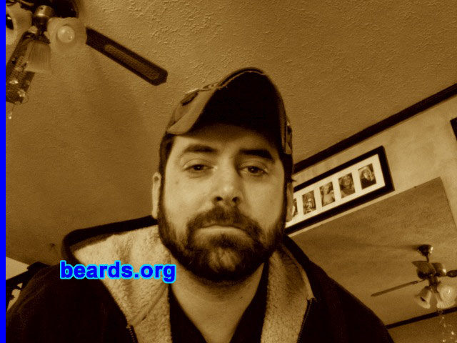 Jef
Bearded since: 2007.  I am an occasional or seasonal beard grower.

Comments:
I grew my beard because it's a fulfillment of self to grow one. Not only does it speak volumes about being a man, but truly completes the package.

How do I feel about my beard?  Could be better. Fuller.
Keywords: full_beard
