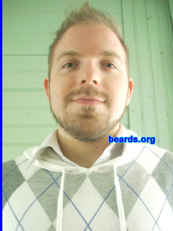 Jordan C.
Bearded since: 2005.  I am a dedicated, permanent beard grower.

Comments:
I grew a beard because I felt my face itself seemed pretty bland, empty. I started letting my stubble grow and eventually had a decent full beard.

How do I feel about my beard? I honestly feel it's the best aspect of my appearance. I keep it groomed and well maintained so it won't get out of line. I am a rather short male and having my beard gives me an appearance of someone much older.
Keywords: full_beard