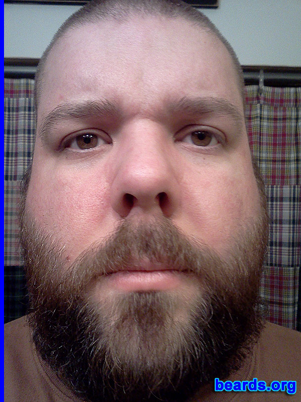 Jason G.
Bearded since: 1996. I am a dedicated, permanent beard grower.

Comments:
Why did I grow my beard? I don't like the baby face look.

How do I feel about my beard? I have always grown at least a goatee and have gotten lazy and not shaved for a few days.  But since growing one this time I never thought about growing one intentionally. It remains untrimmed so far but I plan on going to a barber for the first one.
Keywords: full_beard