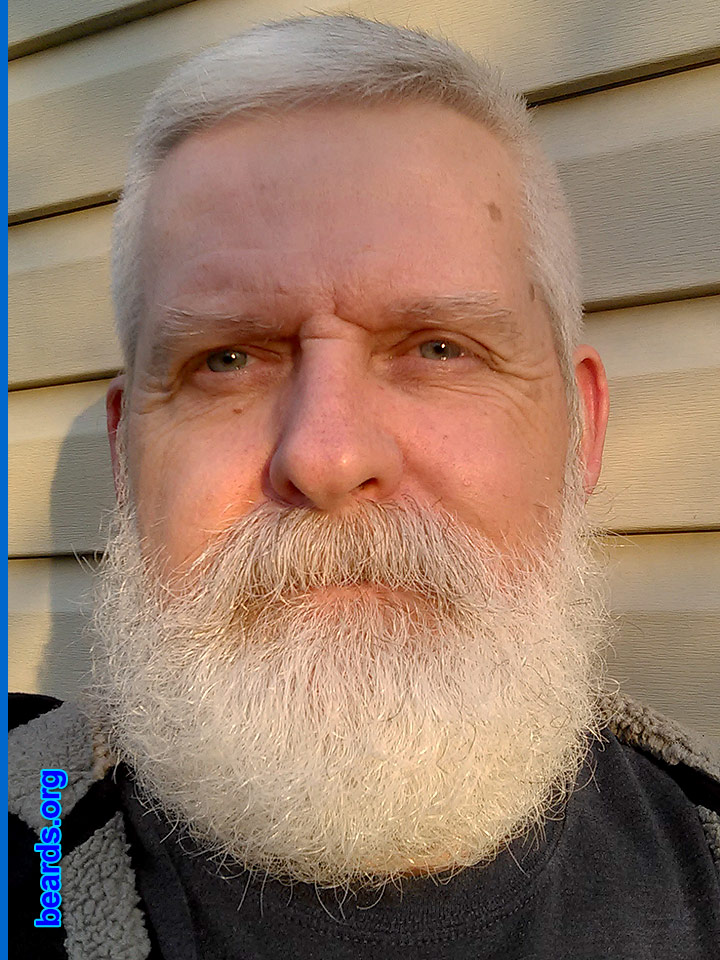 Matt F.
Bearded since: 2000. I am an occasional or seasonal beard grower.

Comments:
Why did I grow my beard? I prefer how I look with a beard.

How do I feel about my beard? I would rather it was not as white but overall I like it.
Keywords: full_beard