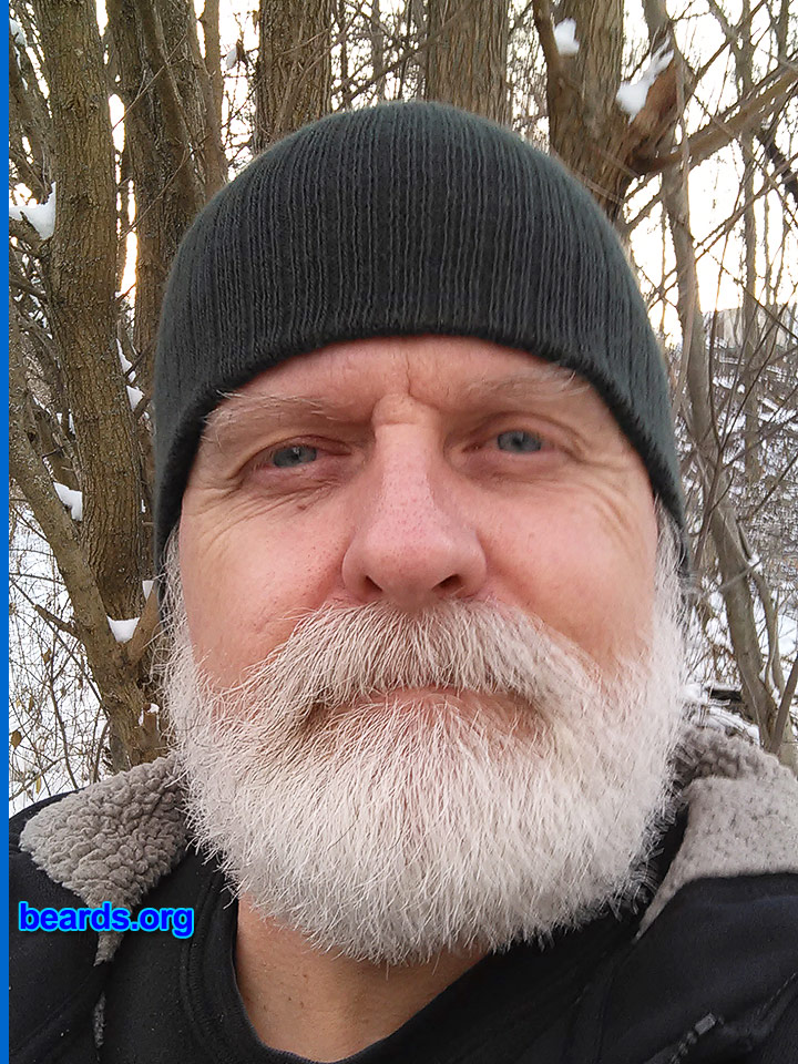 Matt F.
Bearded since: 2000. I am an occasional or seasonal beard grower.

Comments:
Why did I grow my beard? I prefer how I look with a beard.

How do I feel about my beard? I would rather it was not as white but overall I like it.
Keywords: full_beard