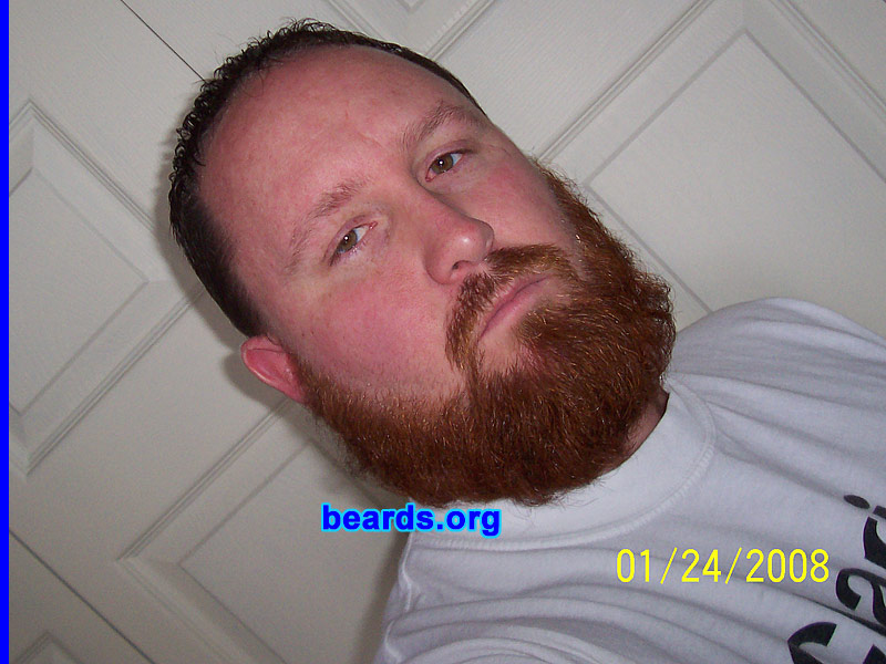 Nathan M.
Bearded since: 1996.  I am an occasional or seasonal beard grower.

Comments:
I have always had a beard in one form or another but the big style is from my winter look. I have tried different shapes and styles to try to find my favorite and it seems like I always fall back on the conventional style. 

How do I feel about my beard?  I like it a lot and it adds a lot of heat.  And with me working outside, that is very helpful.
Keywords: full_beard