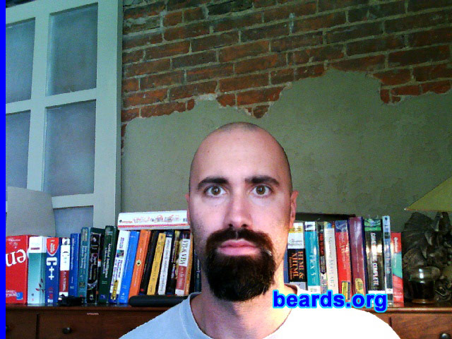 Rob
Bearded since: 2009.  I am an occasional or seasonal beard grower.

Comments:
Why did I grow my beard? A Halloween costume started it. I liked it.  So I kept it. Then I hiked the Appalachian Trail for three months and beards are a status symbol out there.

How do I feel about my beard? I like. I wanted to keep it long but I thought that might hurt me in my job search. It will grow back.
Keywords: goatee_mustache