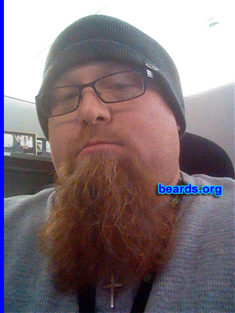 John
Bearded since: 2012. I am an experimental beard grower.

Comments:
Why did I grow my beard?  Since my divorce, I have been experimenting for a few years with various styles. I settled on obnoxious because I don't want to grow up!

How do I feel about my beard?  It is the source of my power. We will never be apart again.
Keywords: goatee_mustache