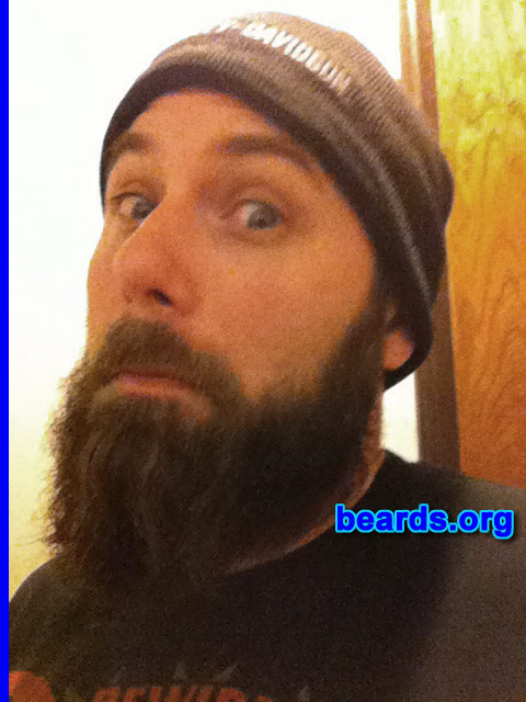 Joshua
Bearded since: 1998, off and on. I am an occasional or seasonal beard grower.

Comments:
Why did I grow my beard? Originally it was hunting.

How do I feel about my beard? I feel it can be a bit too wild at times. Would prefer fuller cheeks. But overall, I feel I look much better with a full beard.
Keywords: full_beard