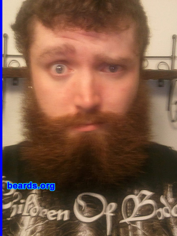Matt P.
Bearded since: 2010. Description: I am a dedicated, permanent beard grower.

Comments:
I grew my beard because it's awesome and essential to have a face blanket.

How do I feel about my beard? If you try to cut it, I'll cut you.
Keywords: full_beard