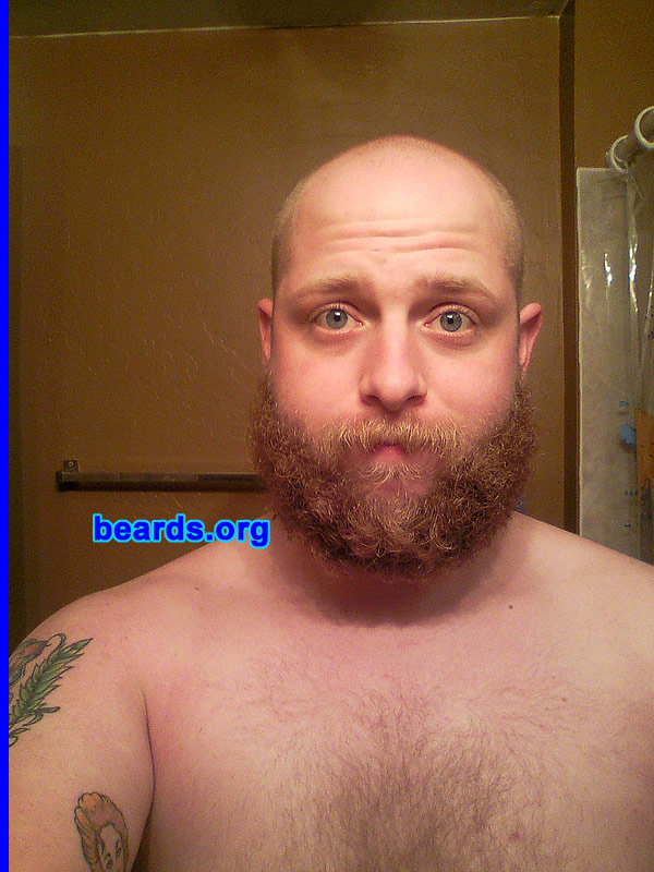 Brandon Helmer
Bearded since: 2000. I am a dedicated, permanent beard grower.

Comments:
I grew my beard because every man in my family has worn the beard for generations to make up for our inability to grow hair on our heads... Or because it got me into bars when I was younger and I like it, possibly both.

How do I feel about my beard? I feel warm in the winter and awkward without at least some facial hair. 
Keywords: full_beard