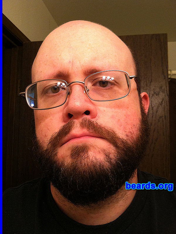 Eric
Bearded since: 2000. I am a dedicated, permanent beard grower.

Comments:
Why did I grow my beard? When I started to grow my beard, it wasn't in fashion like it is now. Beards are a man's way of showing his manliness. I am losing my hair.  So it is also a great way to take focus off my head.

How do I feel about my beard? I want it to grow to "EPIC" status. I like my beard. No complaints here.
Keywords: full_beard