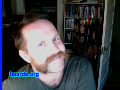 John B.
Bearded since: 2002.  I am an occasional or seasonal beard grower.

Comments:
I grew my beard because long hikes made it impractical to shave regularly.

How do I feel about my beard? Too much gray now. :-(
Keywords: mutton_chops