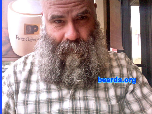 Jay P.
Bearded since: about 1979. I am a dedicated, permanent beard grower.

Comments:
I grew my beard because I look better with it. Also, I'm bald, and it's nice to have some hair to comb and brush!

How do I feel about my beard? I feel great about my beard. I get a lot of compliments on it.
Keywords: full_beard