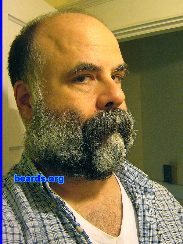 Jay P.
Bearded since: about 1979. I am a dedicated, permanent beard grower.

Comments:
I grew my beard because I look better with it. Also, I'm bald, and it's nice to have some hair to comb and brush!

How do I feel about my beard? I feel great about my beard. I get a lot of compliments on it.
Keywords: full_beard