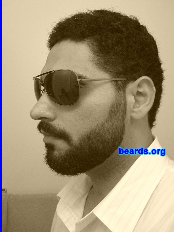 Mazad
Bearded since: 2007.  I am a dedicated, permanent beard grower.

Comments:
I grew my beard to look like my father!  I also grew my beard to show dedication towards something.   With a beard, I look better; brings out my ancient Persian origin!

How do I feel about my beard? Feel great. Will keep it for life. Seems like the only thing that I "control" in life!
Keywords: full_beard