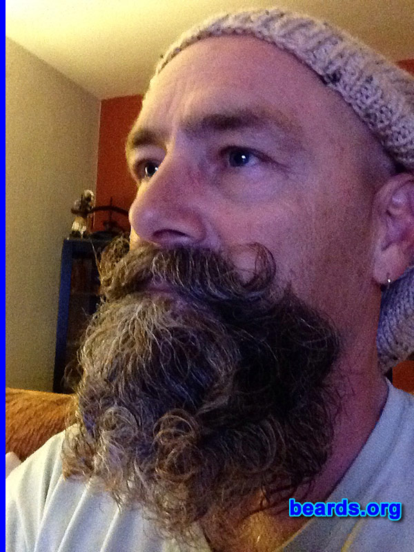 Raymond
Bearded since: 2000. I am a dedicated, permanent beard grower.

Comments:
Why did I grow my beard? Protection because I'm a bike rider.

How do I feel about my beard? Comfortable.
Keywords: goatee_mustache
