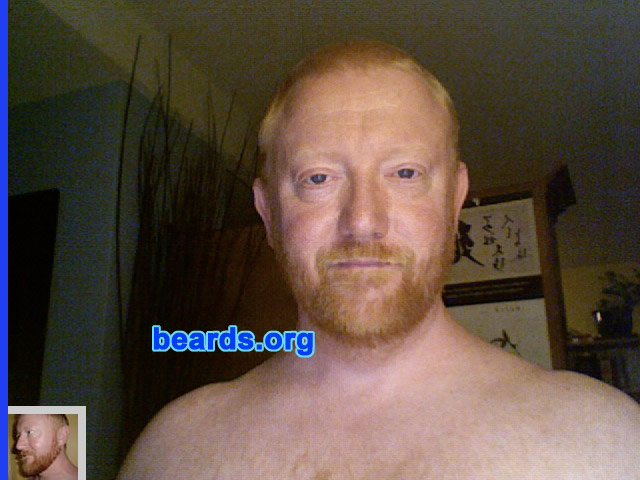 Tracy
Bearded since: 1985.  I am a dedicated, permanent beard grower.

Comments:
I grew my beard so I wouldn't have to shave all the time.

How do I feel about my beard?  Love it!!  Often manscape and change it, but never ever fully shave it off...
Keywords: full_beard