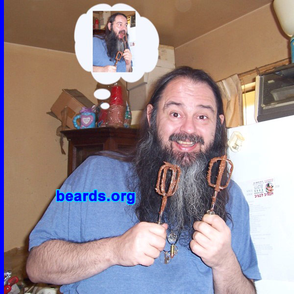 Vance L.
Bearded since: 2000.  I am a dedicated, permanent beard grower.

Comments:
I had to be clean shaven during four years in the Army. Except for that time, I have had a beard from the age of fifteen. 

Why? I didn't grow it. It grows on its own! I find that these days it is a most effective filter -- it screens out the judgmental.

How do I feel about my beard?  It is natural. I think it "just looks right" it "belongs". And besides, it gives your hands something to do while thinking deeply. It has become part of who and what I am.
Keywords: full_beard