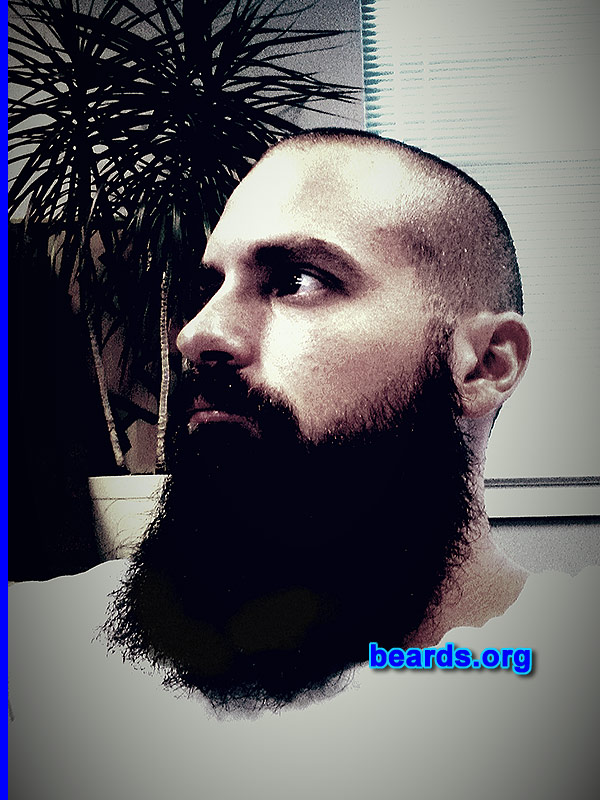 Adam
Bearded since: 2012. I am a dedicated, permanent beard grower.

Comments:
Why did I grow my beard? My father grew a beard every winter as far back as I can remember. It's just my turn.

How do I feel about my beard? I just wish it would grow longer and be more dense. But you are your own beard's biggest critic. I love it.
Keywords: full_beard