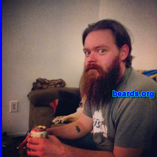 Brandon
Bearded since: 2012.  I am a dedicated, permanent beard grower.

Comments:
Why did I grow my beard? Because I can.

How do I feel about my beard? I enjoy having one.
Keywords: full_beard