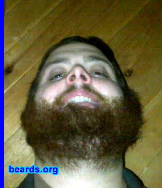 David H.
Bearded since: 2002. I am a dedicated, permanent beard grower.

Comments:
I grew my beard because of laziness at first... Now I am addicted. I will never go bare again.

How do I feel about my beard? It's red. My hair is brown. My body hair is black. So I'm not too happy about that. I get jealous of other black or dark beards.
Keywords: full_beard