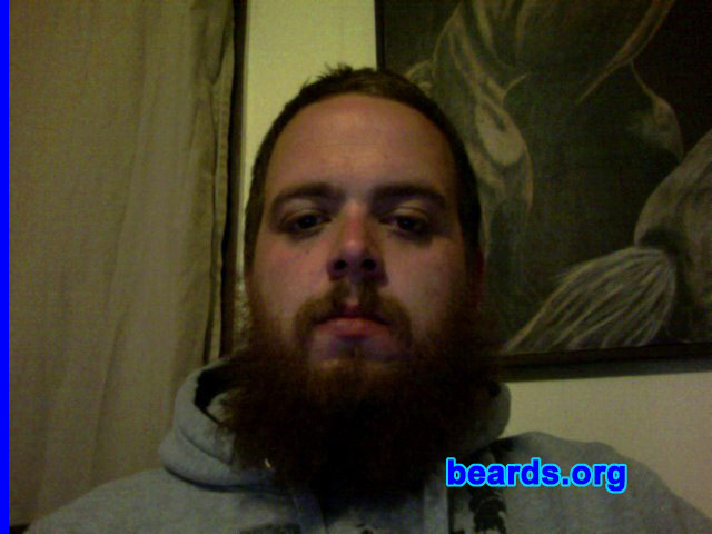 David H.
Bearded since: 2002.  I am a dedicated, permanent beard grower.

Comments:
I grew my beard because of laziness.

How do I feel about my beard?  It's red.  Not too thrilled about that. I love it, though.
Keywords: full_beard