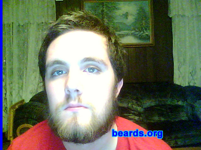 Nicholas O.
Bearded since: 2008.  I am an experimental beard grower.

Comments:
I grew my beard because of William Fitzsimmons. His beard was the inspiration.

How do I feel about my beard?  It's not that far along yet...but I'm determined. Having a beard makes me feel a part of the bearded community, like I have something in common with bearded people.
Keywords: full_beard