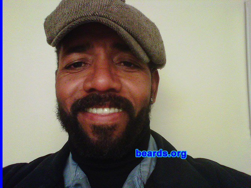 Reginald F.
Bearded since: 2011. I am an experimental beard grower.

Comments:
I grew my beard because all my heroes just happen to be bearded when I realized it.  It makes feel whole and natural. Also biblical references show that the many prophets were bearded. It can't be wrong.

How do I feel about my beard? Love it!
Keywords: full_beard