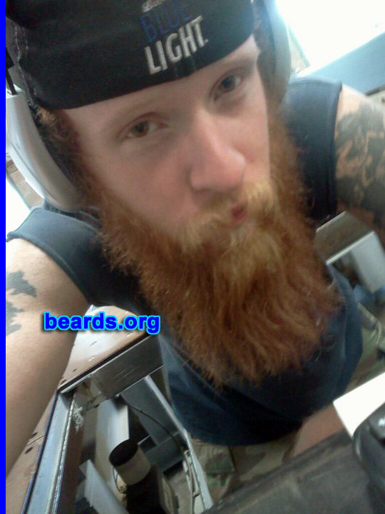 Ryan
Bearded since: 1999. I am a dedicated, permanent beard grower.

Comments:
Why did I grow my beard? Because I can and it's manly.

How do I feel about my beard? I feel that this ginger beard is a rare and splendid sight.
Keywords: full_beard