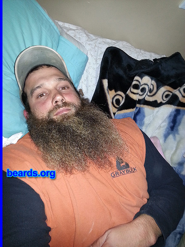 Ryan S.
Bearded since: 2012. I am a dedicated, permanent beard grower.

Comments:
Why did I grow my beard? Hate shaving! Went to military college, VFMA&C.

How do I feel about my beard? Has potential!
Keywords: full_beard