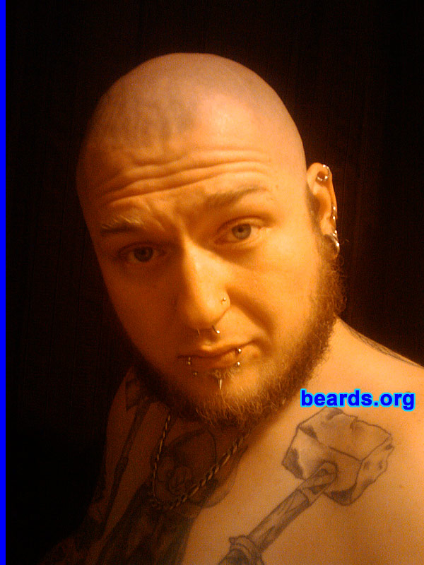 Varg V.
Bearded since: 2004. I am a dedicated, permanent beard grower.

Comments:
I grew my beard because it gives me that masculine look. It suits my look and image very well. Women love it. I've never had a problem getting women, but when I started to grow my curtain beard the compliments became more and more. Usually the first thing a woman says now is, "I like your beard!" Before I grew it out, I never thought women liked beards so much. I guess it depends on how you grow it out and take care of it.

How do I feel about my beard? It's the final part of my style. It makes me complete!
Keywords: chin_curtain