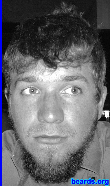 Cole R.
Bearded since:  2006.  I am an occasional or seasonal beard grower.

Comments:
I grew my beard because I've always been facinated by beards. 

How do I feel about my beard?  I have some small bald spots that have never grown hair. I like the color.  It's light blonde under my lip and red and light brown everywhere else.
