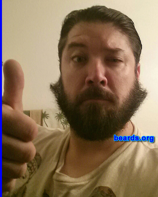 Derek B.
Bearded since: June 2013. I am a dedicated, permanent beard grower.

Comments:
Why did I grow my beard? The new up rising of beard popularity!
Decided to start growing it to find out my beard's terminal length.

How do I feel about my beard? I'm digging my beard!
Keywords: full_beard