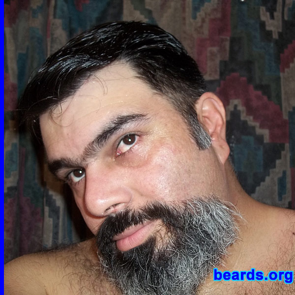 Markos D.
Bearded since: 2009. I am a dedicated, permanent beard grower.

Comments:
I grew my beard because I really like the look of it on me and the feel of it too.

How do I feel about my beard? I love it a lot.
Keywords: goatee_mustache