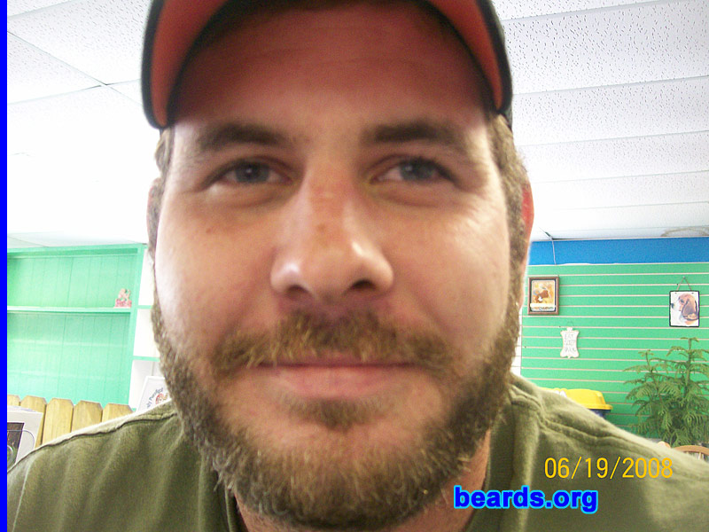 Ryan A.
Bearded since: 2008.  I am an experimental beard grower.

Comments:
I grew my beard because I was suffering from post military syndrome...decided to boycott shaving!!

How do I feel about my beard?  Love IT!!  It's three weeks old and growing...
Keywords: full_beard