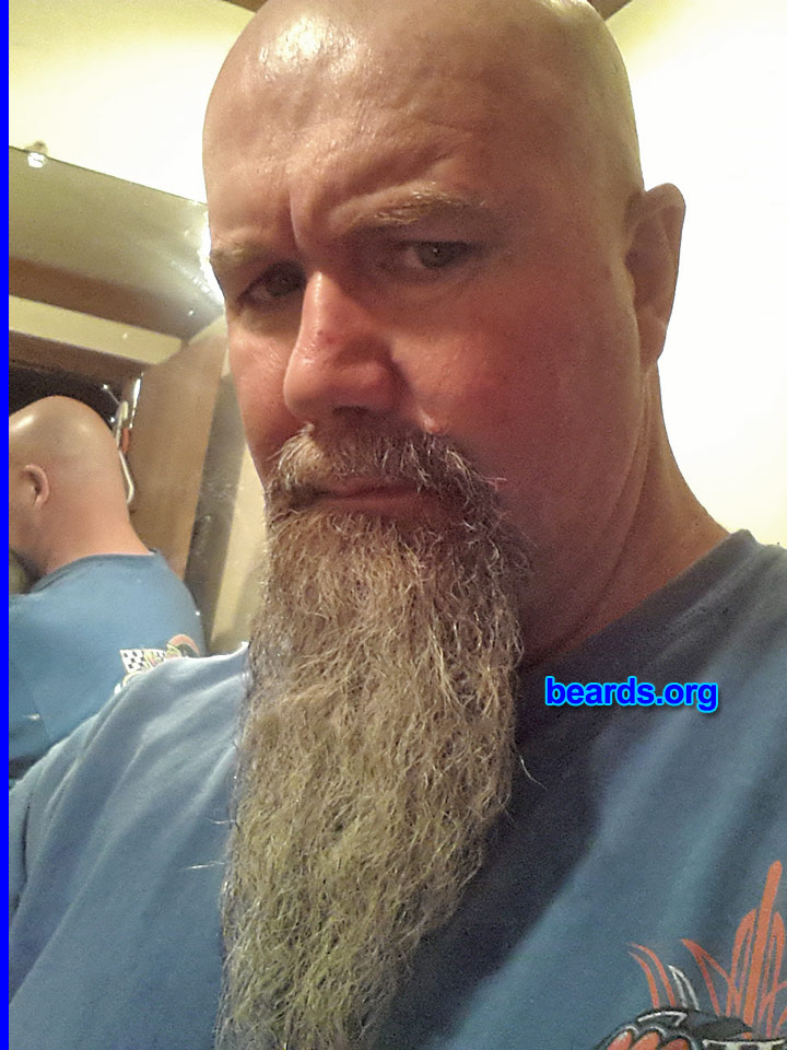 Steve E.
Bearded since: 2012. I am a dedicated, permanent beard grower.

Comments:
Why did I grow my beard? Started as an experiment.

How do I feel about my beard? I think it's awesome.
Keywords: goatee_mustache