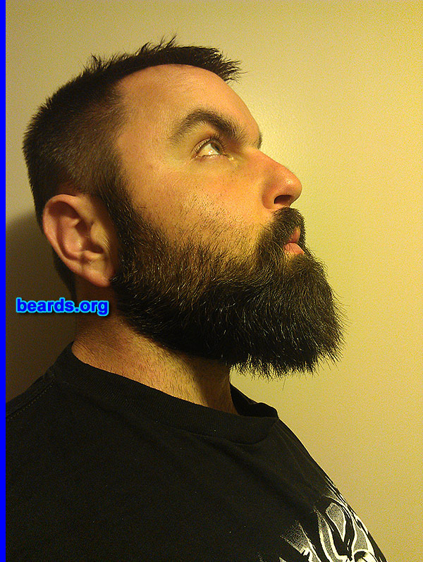 Brian G.
Bearded since: 2003.

Comments:
I grew my beard because I felt that I needed to make a step forward in manhood. A beard is a sign of commitment.  It takes patience, time, and effort for your inner beard and outer beard to come together.  And when it does, it is truly a magical moment. People think I'm crazy, but bearding is a spiritual journey as well as a physical.

How do I feel about my beard? It's the weight of manhood growing on your face.
Keywords: full_beard