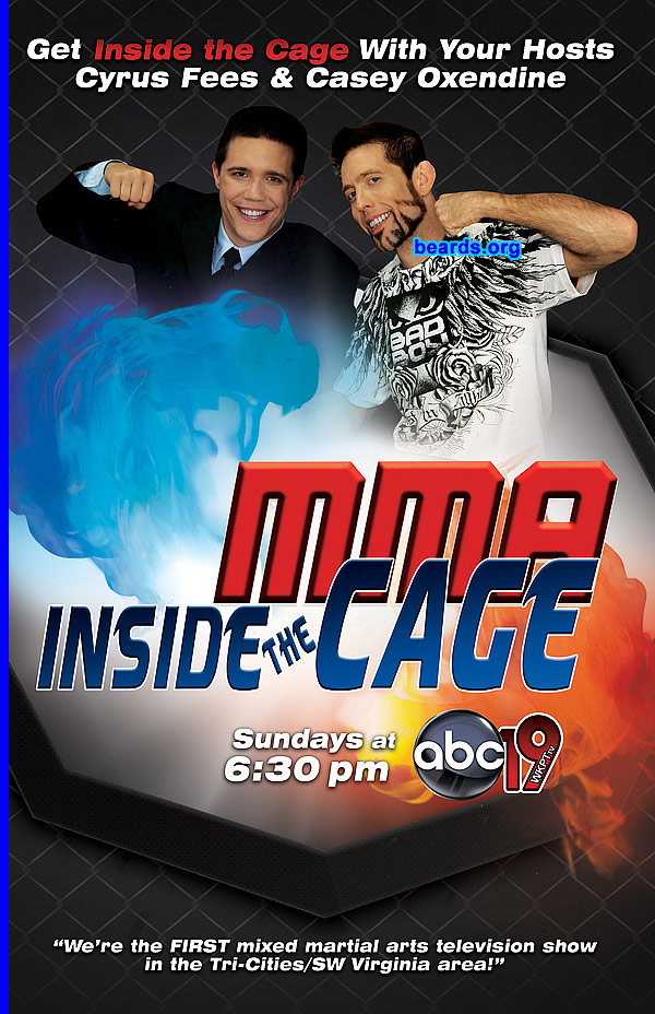 Casey Oxendine
Bearded since: 1997.  I am a dedicated, permanent beard grower.

Comments:
I am the co-host of mixed martial arts program [i]MMA: Inside the Cage[/i], in which I wear an ever-changing sculpted beard in each episode. I have been a fan of eccentric beards since I was a kid. Pro wrestling offered early influences including Jesse Ventura, Ernie Ladd, Mad Dog Vachon, Jeff Hardy, Bruiser Brody, etc. I also note Prince and Ludacris as more recent influences. You can also witness the changes in my beard over the past six months by viewing our show. http://vimeo.com/17969510 (All episodes can be viewed by clicking the links there.)

How do I feel about my beard?  My beard is an expression of my identity, both of which are evolving constantly.
Keywords: creative