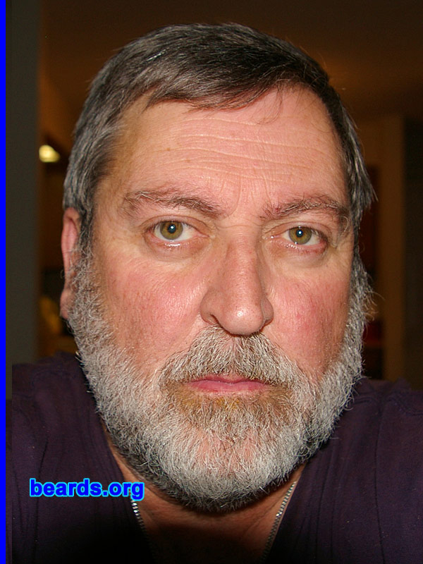 Josepf
Bearded since: 2006.  I am a dedicated, permanent beard grower.

Comments:
I grew my beard to look cool!

How do I feel about my beard? I'm very pleased. It's dense enough to wear short or long. At my age, gray is not a problem.  I feel it becomes my features.
Keywords: full_beard