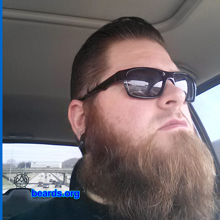 Jason
Bearded since: 2011. I am a dedicated, permanent beard grower.

Comments:
Why did I grow my beard?  Because I'm a man, you just have to.

How do I feel about my beard? Love it.  Plus all the attention from the ladies isn't bad, either.
Keywords: chin_curtain