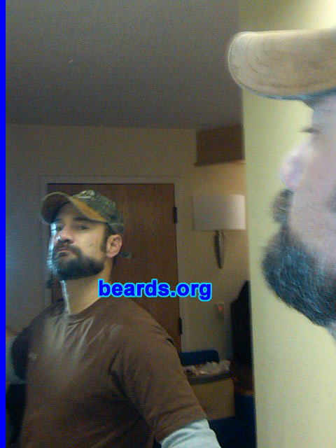 Keith
Bearded since: 1995. I am a dedicated, permanent beard grower.

Comments:
I grew my beard because I love the look and feel. I constantly change it up, shave it than regrow it. Wanting to go full face unshaven but seem to lack the bal... courage to go all the way so far.

How do I feel about my beard? I wish it were denser, thicker, and fuller but am happy enough with it. 
Keywords: goatee_mustache