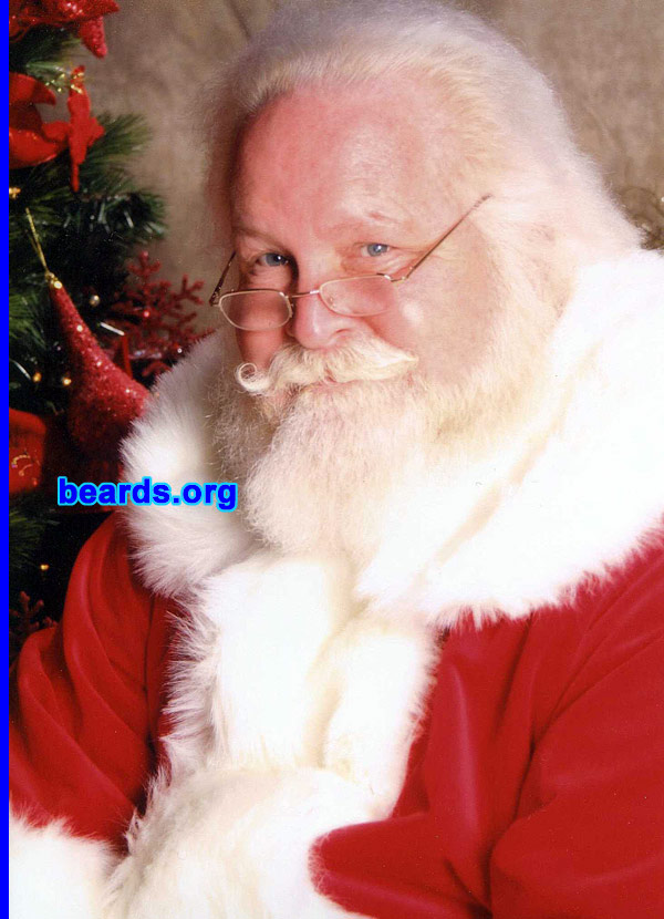 "Santa" Rich
Bearded since: 2007.  I am a dedicated, permanent beard grower.

Comments:
I grew my beard because I've been a professional Santa since 2007.  Prior to that, I was a seasonal beard grower.

How do I feel about my beard? It grows...  That's one thing I do well, grow hair!
Keywords: santa full_beard